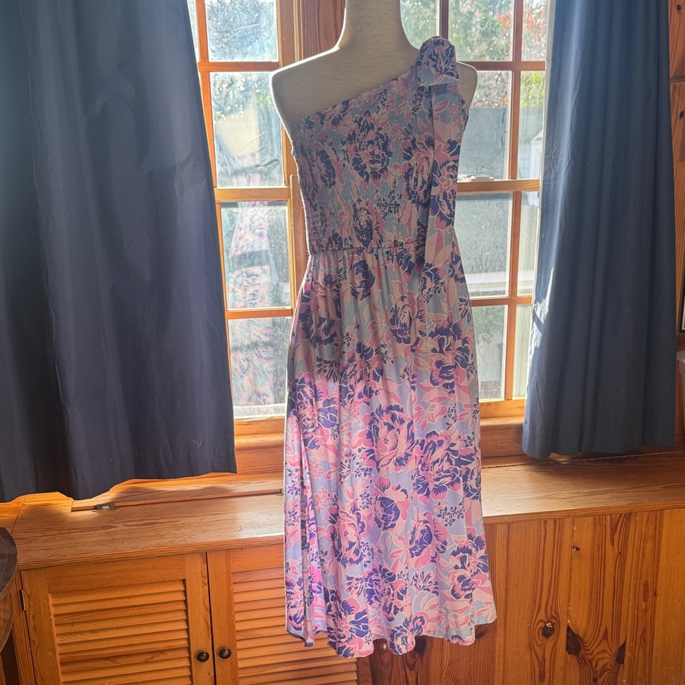 Floral One-Shoulder Dress
